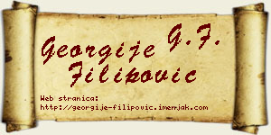 Georgije Filipović vizit kartica
